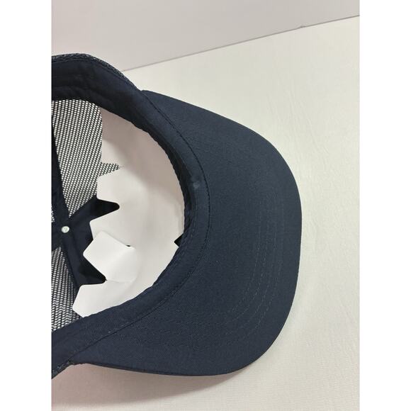 Helly Hansen A-Frame Cabin Logo Trucker Hat Navy Mesh Snapback Outdoor Hiking - Picture 7 of 8